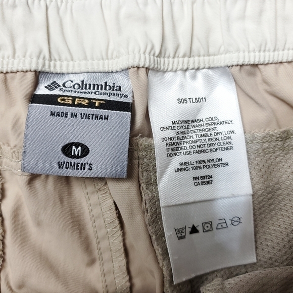 Columbia GRT Tan Skirted Athleisure Shorts Sz Med - Picture 4 of 9